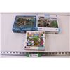 Image 1 : 3 puzzles-(1 kids puzzle, 2 scenic puzzles x 1000pce)