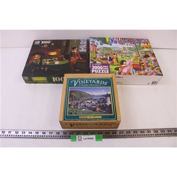 3 puzzles-scenic various sizes