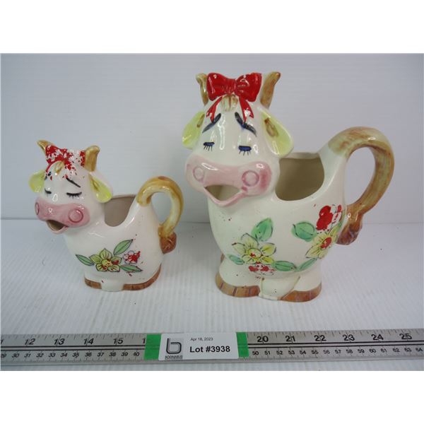 Cow Shaped Pitcher and Creamer-made in Japan