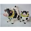 Image 2 : Set of Cow Teapot,Creamer Sugar and Salt and Pepper