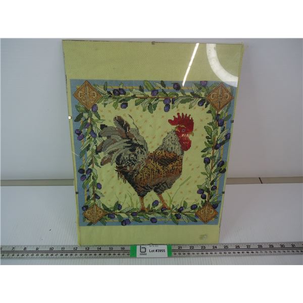 Needlepoint Picture of a Rooster