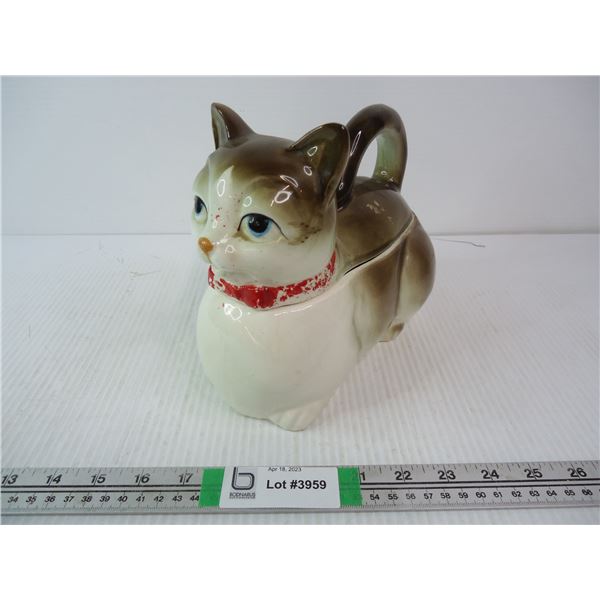 Vintage Cat Porcelain Container???