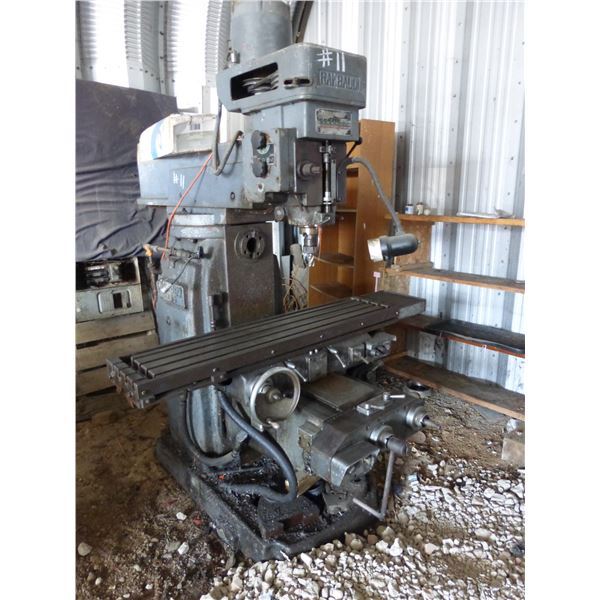 Ram BAUDI Milling Machine, 3ph. 12" x 61" bed. SN. 37990 (Forklift Available For Hire, Thurs April 6