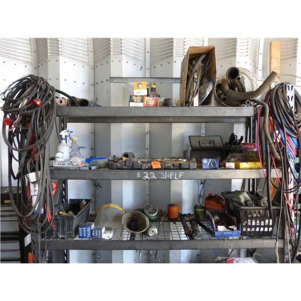 Qty of sockets, oil filters, parts, funnels, belts and misc.