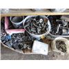 Image 8 : Wood bolt bin c/w contents, qty of nuts, screws, bolts and misc.