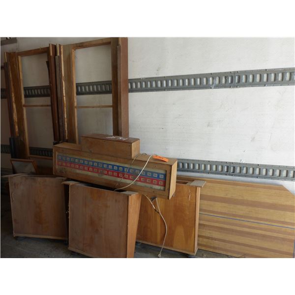 Shuffle board table with stand