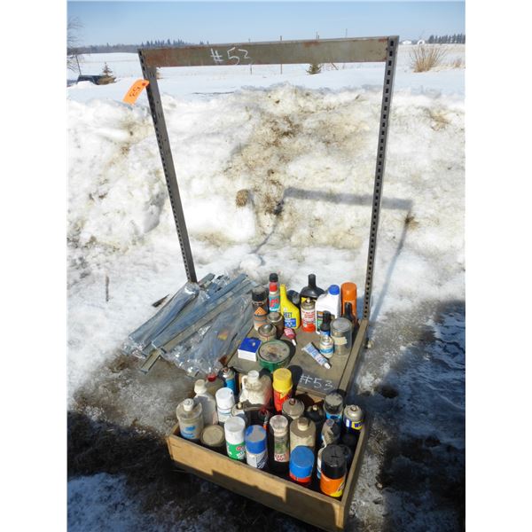 Metal stand c/w mixed oils and qty of sprays