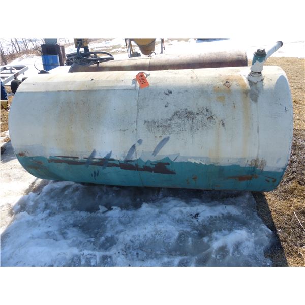Approx. 300-gal metal tank, last used for waste oil