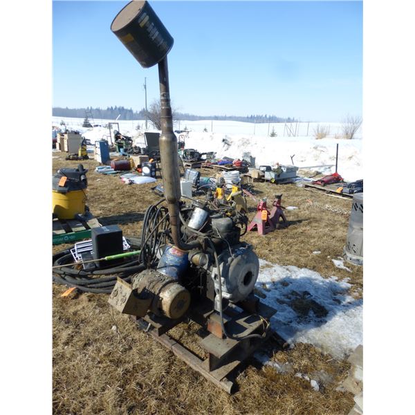 4 cyl Kubota diesel MOTOR, ran the generator until power was brought to yard