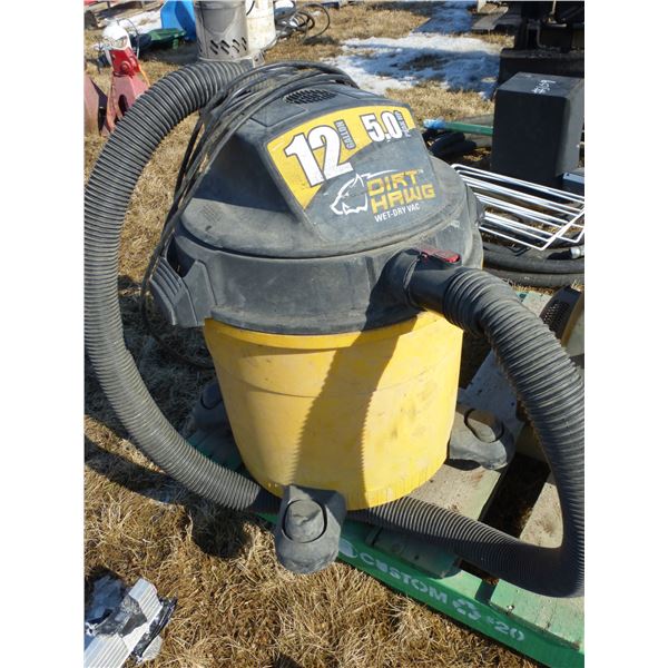Dirt Hawg, 5HP, 12-gal, wet dry vac