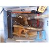 Image 3 : 2- Boxes of C-clamps, saw, hammers, etc.