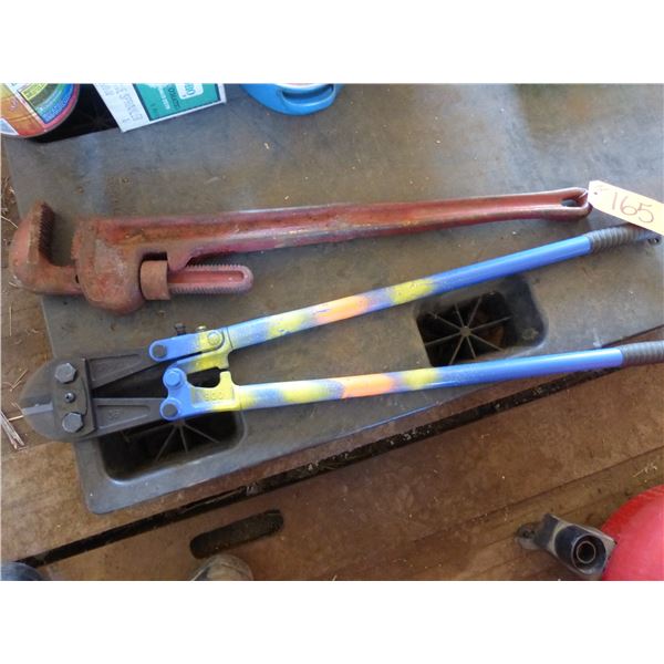 36" Bolt cutters and 32" pipe wrench