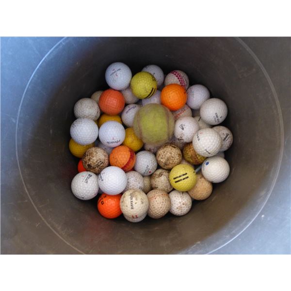 Pail of golf balls