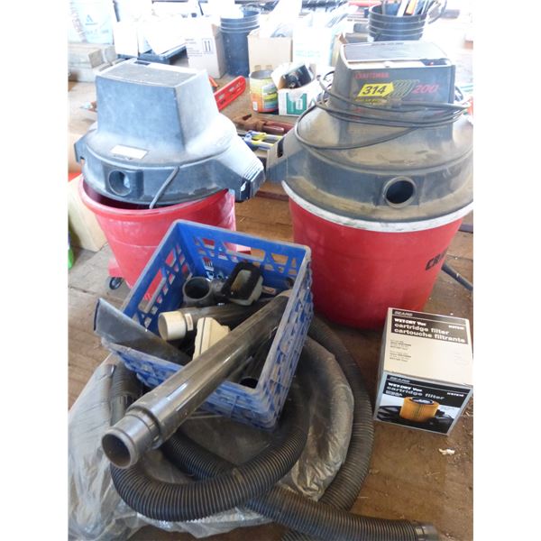 2- Vacuums c/w new filter