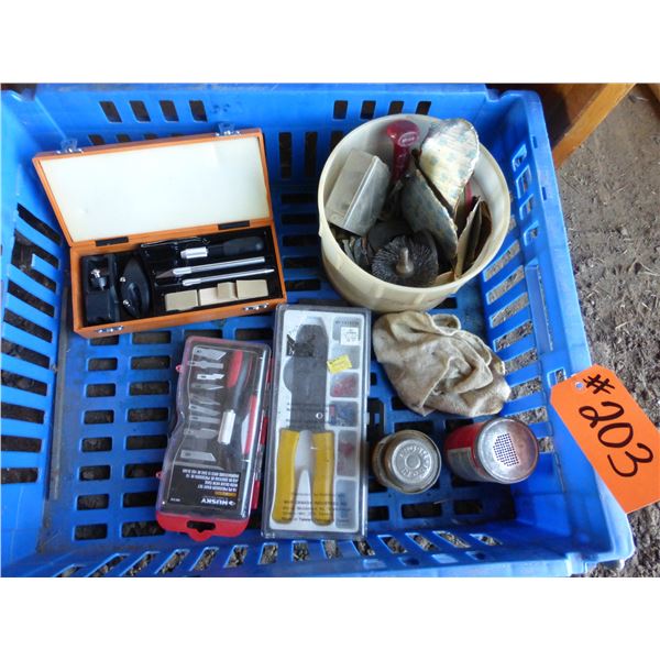 Tire patches, elec. repair set and 2- precision knife sets