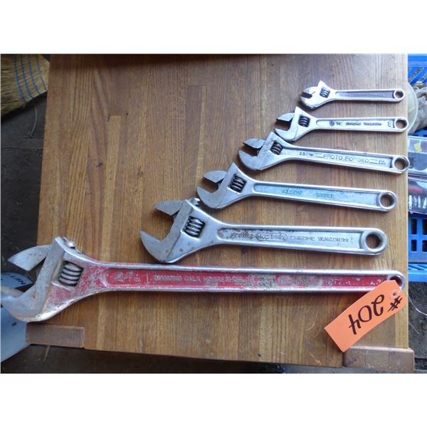 6 Crescent wrenches
