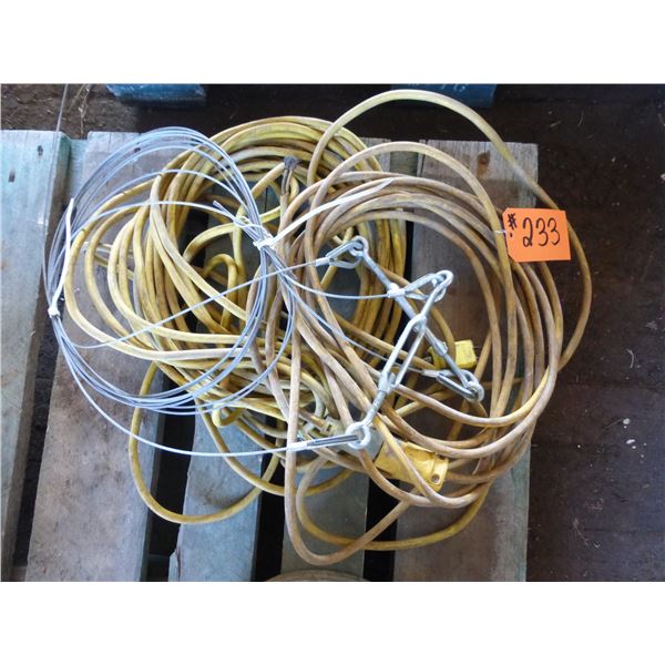 Yellow cords & lift cable