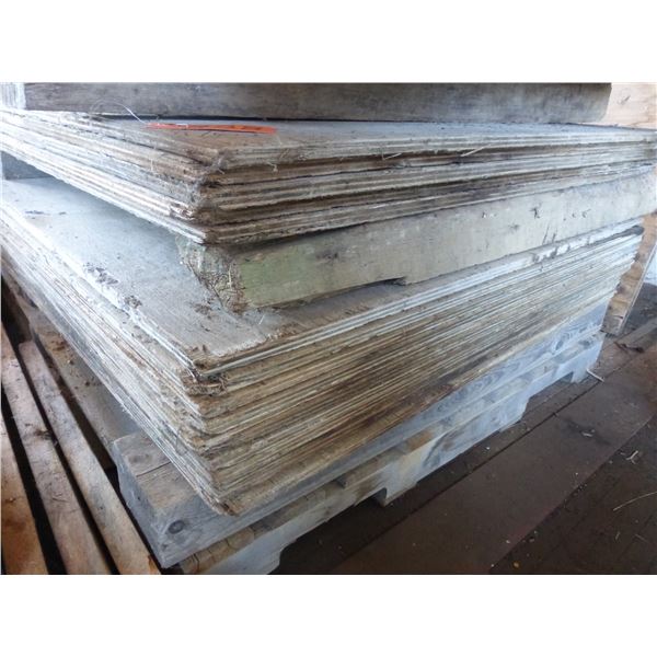 16- sheets of 8' x 4' x 1/2" plywood, used