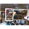 Image 1 : Tray of Allen wrenches, misc. tools, wire brushes & threads