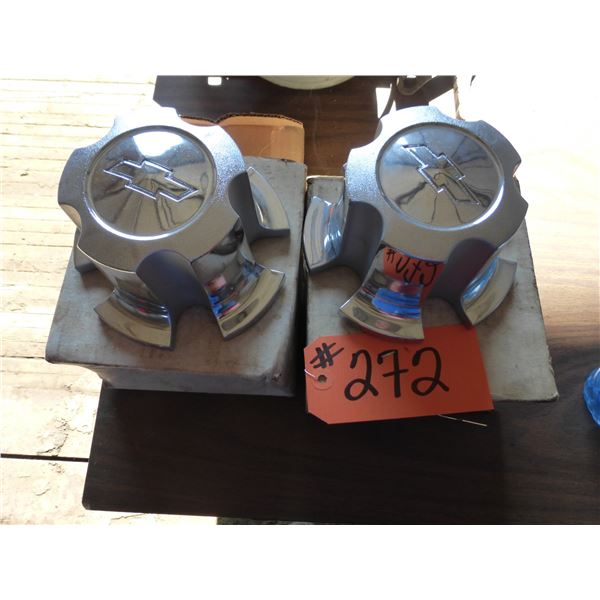 2- Chevy center caps