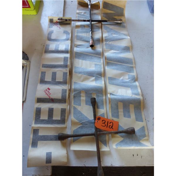 2- Tire wrenches and 3- manitex decals