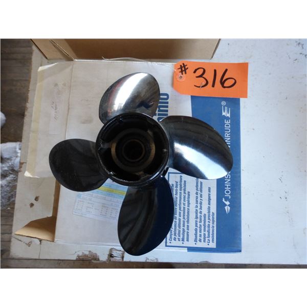 Johnson-Evinrude 4 blade allum. propeller