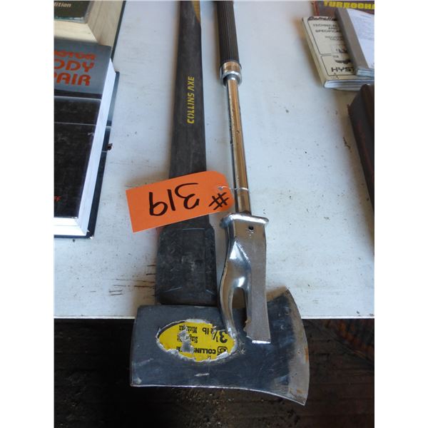 1- Wood axe and 1- rescue axe