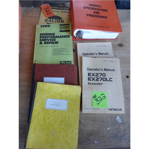 Approx. 7 operator/service manuals