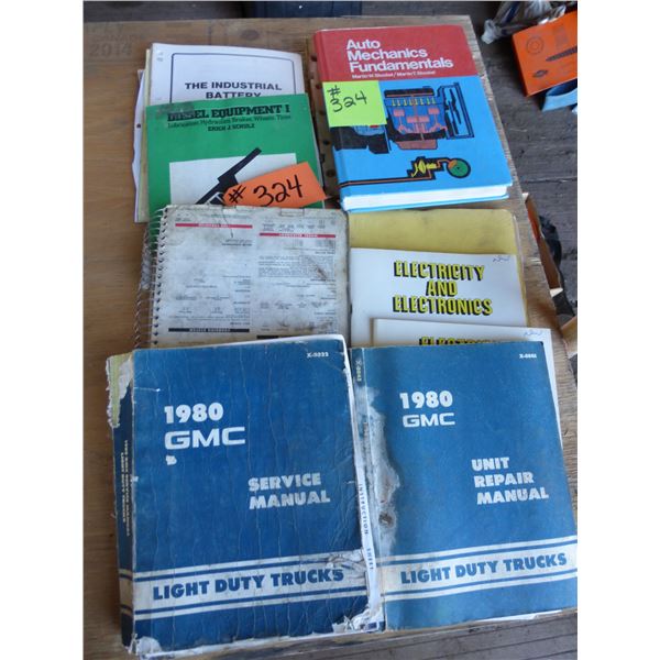 Approx. 8 auto shop. Service manuals