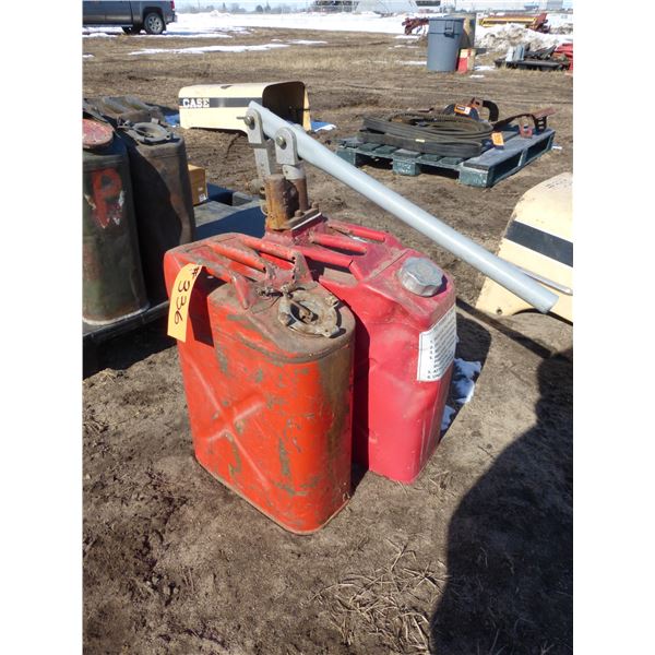 2- Metal gas cans (1- c/w hand pump)