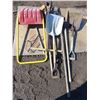 Image 1 : 6- Shovels, post hole digger and hoe