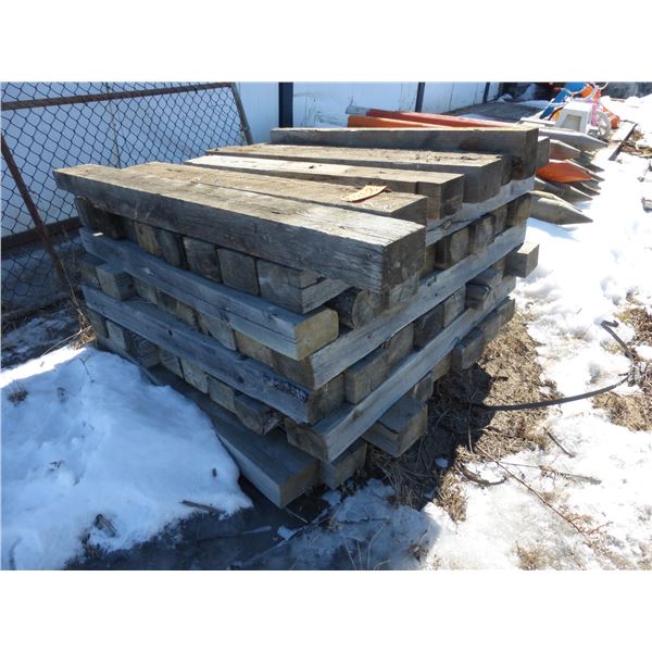 Approx. 50- 4x6 various length wood blocking pipeline skids