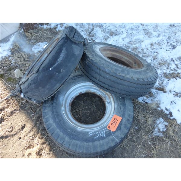 3- 8x14.5 tires and rims