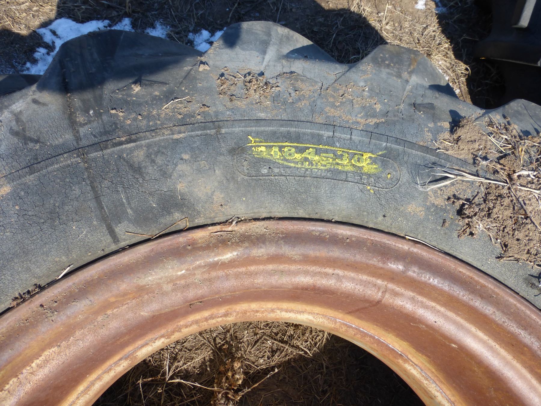 2 18.4x30 tractor tires and rims