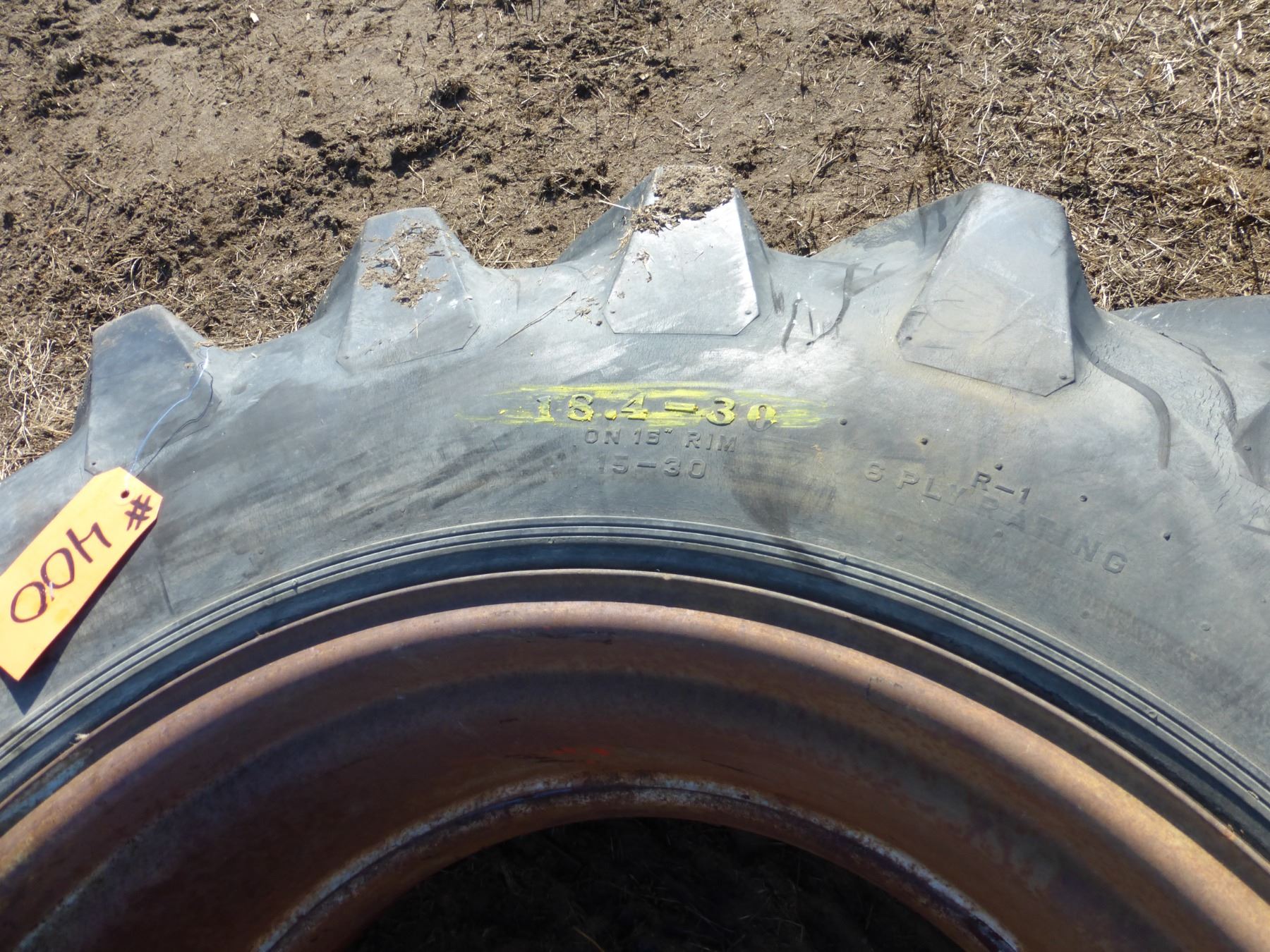 2 18.4x30 tractor tires and rims