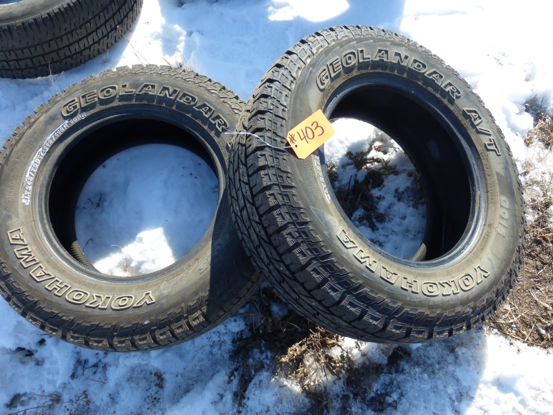 2- LT245/70R17 tires