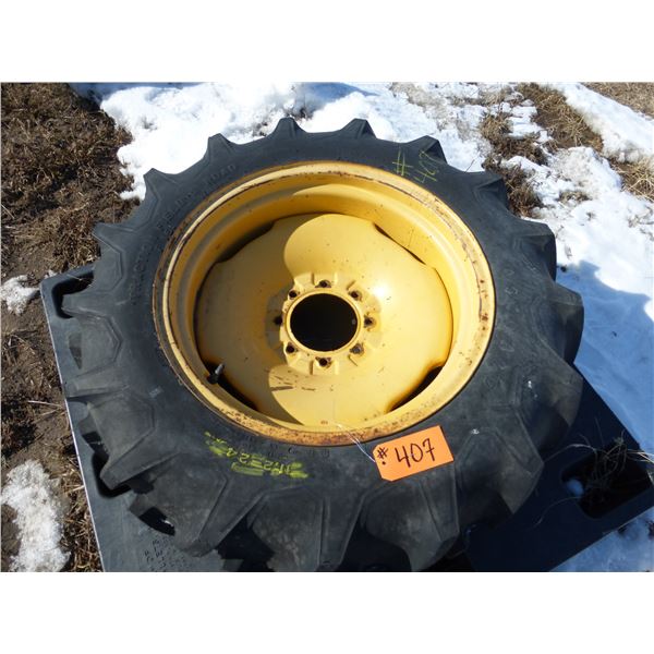 11.2-24 tire and 8-hole rims