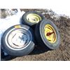 Image 1 : 1- G78-15 tire c/w 5-hole rim, 1- P195/75R15 tire c/w 4-hole rim and 1- 7.60 tire c/w 4-hole rim