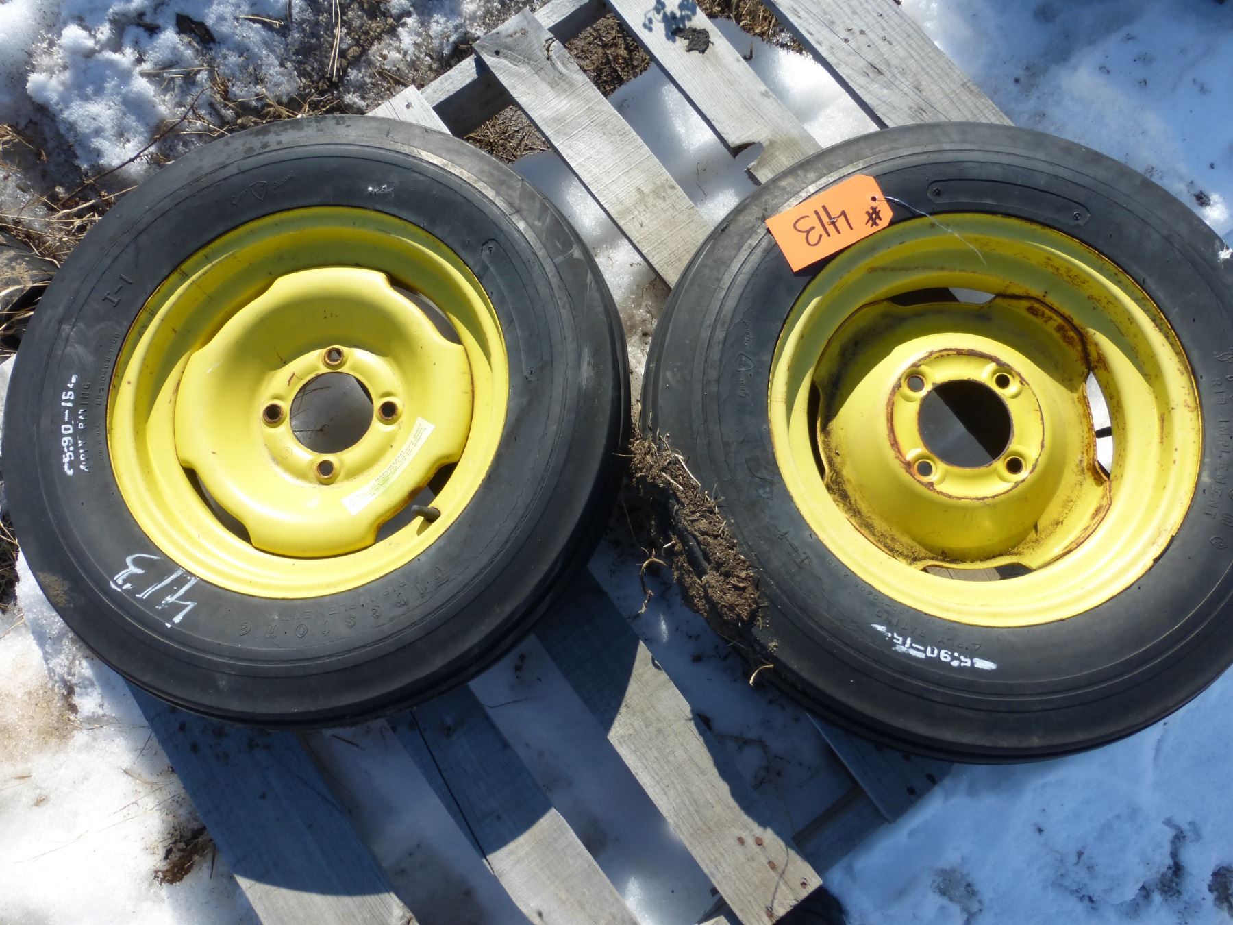908 Rims 2- JD 4-hole rims on5.908-15's