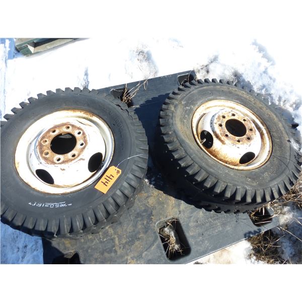 2- 7.50-16 LT tires & rims
