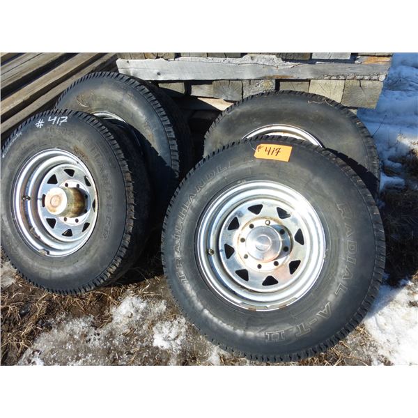 4- LT 235/85R16 tires & rims
