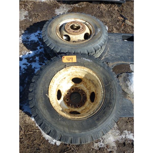 2- GM 8-hole rims on 7.50x16's