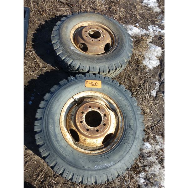 2- GM 8-hole rims on 7.50x16's