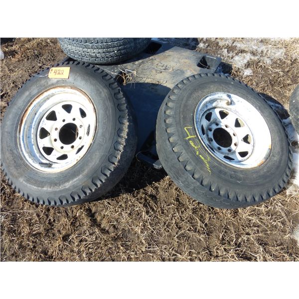 2- 7.50-16 LT tires & rims
