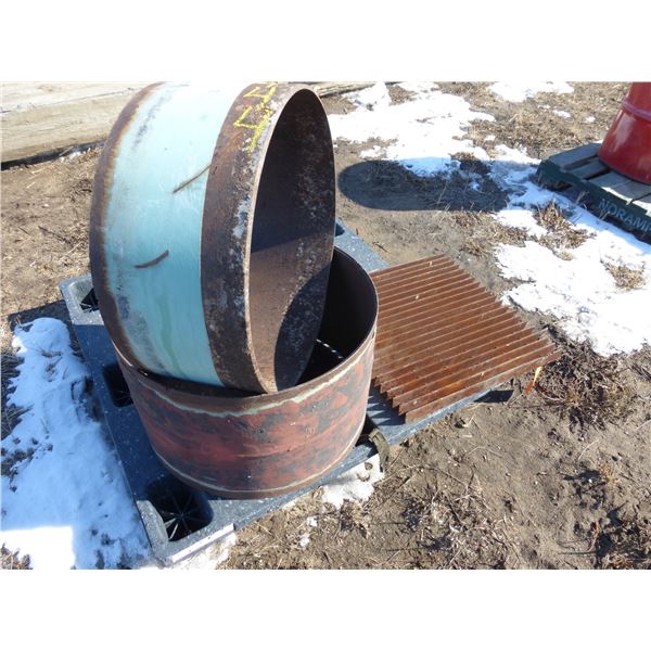 2-24" pipe & metal grating