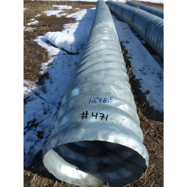 12" x 20' culvert, A new one is Approx. $448 for 12" x 20'