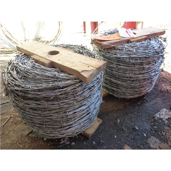 2- Rolls of new barbed wire