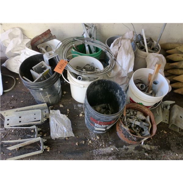 Qty of chain-link, fittings and misc. iron