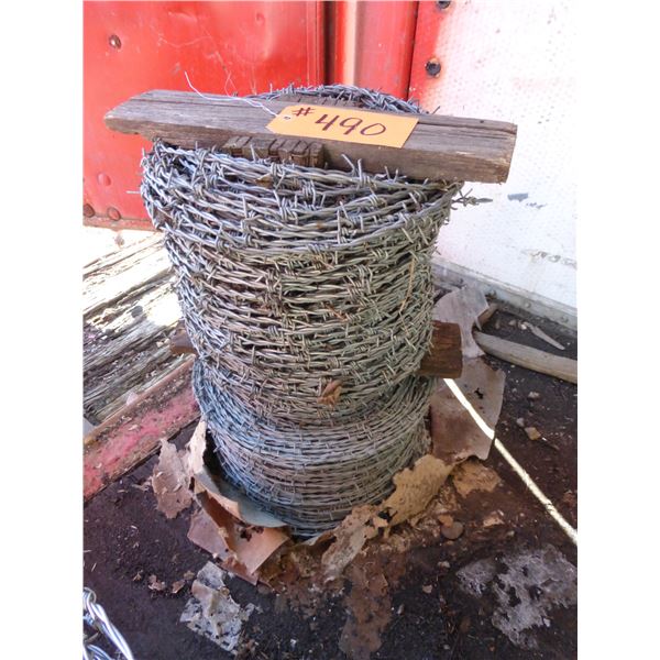 2- Rolls of new barbed wire