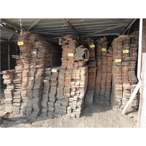 Lumber, Shedded, 1"x4"s, 2"x4"s, 2"x6"s, 2"x8"s fir lumber, All approx. 12'-14' in length (One large